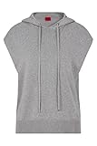 Relaxed Fit HUGO Damen Sarmy Knitted Top, Medium Grey33, M EU