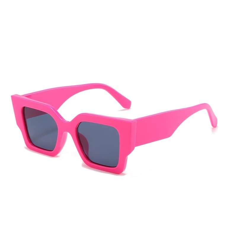 SORVINO Trendy Square Sunglasses for Women Ladies Square Oversized Frame Sun Glasses Hot Pink Black Sunnies2