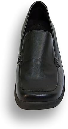 24 Hour Comfort Riley (1010) Women's Adjustable Wide Width Slip-on Loafers Nurse Style Black 9 | Image 1