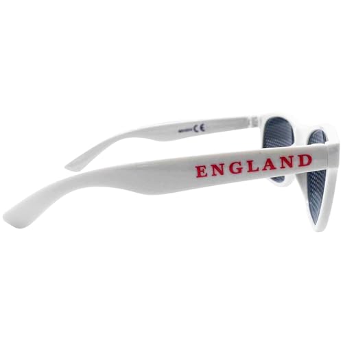 Mustavo Kids England Sunglasses Boys Girls Football Euros Glasses Fancy Dress Childrens Eyewear White With Flag On Lense - Image 3