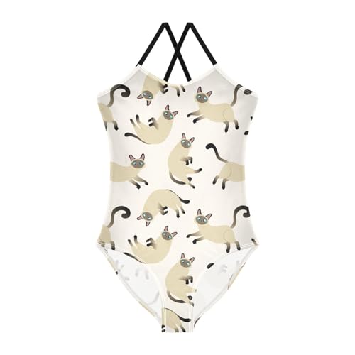 Image of Girls one Piece Swimsuit Summer UPF 50+ Quick Dry Beach Bathing Suit with Straps Swimwear 3-10 Years