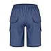 Kids Summer Lightweight Linen Cargo Shorts Casual Elastic Waist Loose Thin Bermuda Shorts with Pockets for 5-15 Years