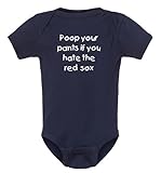 Campus Originals Poop Your Pants if You Hate the Red Sox Funny Yankees Fan Baby Bodysuit (18 Months)