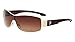 Khan Skid - One Piece Shield Sports Sunglasses (Brown)