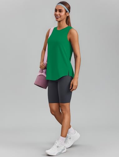 Image of PINSPARK Workout Tank Tops for Women UPF 50+ Side Slits Athletic Gym Shirt