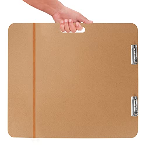 Miniatura 3 de Kurtzy Tablero De Dibujo Grande Para Artistas 66 X 58,3 Cm - Tablero Madera Portátil Con Asa Y Dos Pinzas Sujeta Papeles Pintar, Bocetos Y Dibujos Estudio, Clases De Arte Y Oficinas