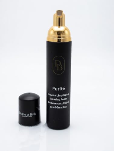 Divine et Belle Purité Espuma Limpiadora Facial, con Carbón Activo y Avena Coloidal, Enriquecida con Niacinamida, 100ml