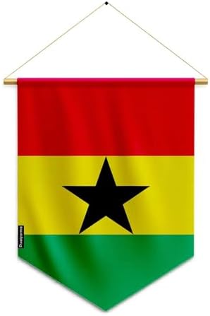 Pixelforma Banderín de Ghana para colgar en poliéster, 30 x 45 cm