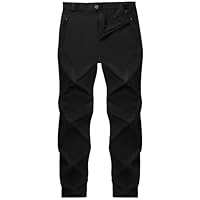 SEVEGO 76,2 cm/81,3 cm/86,4 cm/91,4 cm Calça cargo masculina alta de secagem rápida ao ar livre à prova d'água com cinto 5 bolsos, Preto, G
