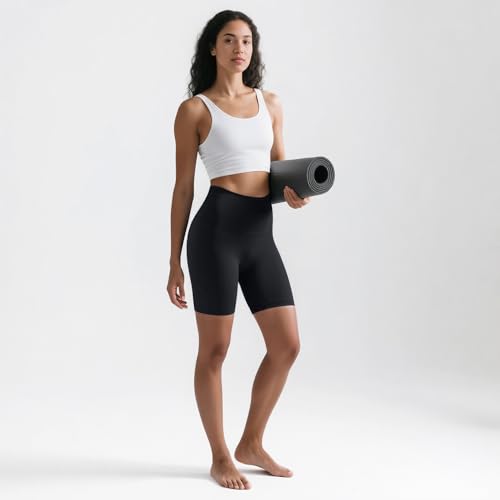 Womens ButterLuxe Biker Shorts 6Inches - High Waisted Elastic Workout Running Gym Volleyball Spandex Yoga with Pockets