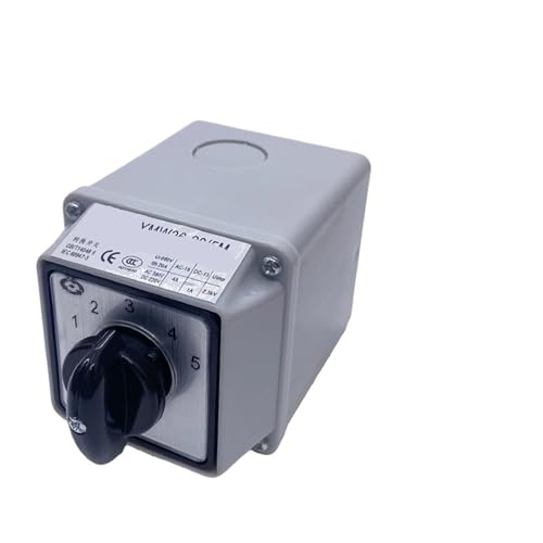 Conmutador de levas giratorio 20A YMW26 selector de potencia de 5 posiciones y 5 capas