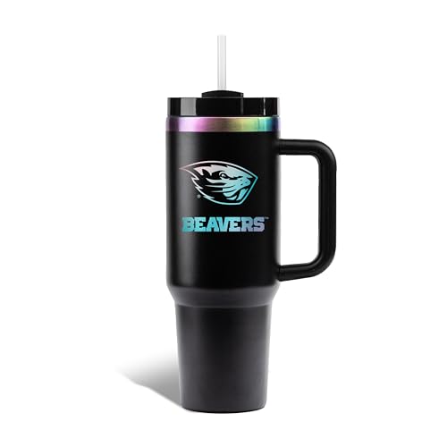 Image of The Memory Company | Licensed NCAA 40oz Iridescent Tumbler with Handle