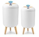 Tailles idéales pour la salle de bain (10 l) et la cuisine (12 l) : la poubelle fine de 10 l (diamètre 22 cm) s'adapte parfaitement à la salle de bain/WC. Le plus grand récipient de 12 l (Ø24 cm) est idéal pour la cuisine ou le salon. Les deux mesurent seulement 46 cm de haut avec un design peu encombrant.