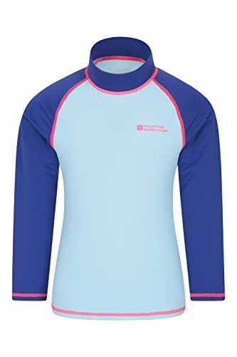 Mountain Warehouse Camiseta térmica para niños - Camiseta térmica con protección UV, Camiseta térmica de Manga Larga para niños, Costuras Planas Menta 3-4 Años
