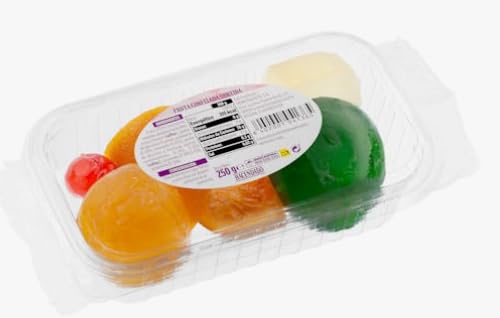 Hacendado Fruits Confits Assortis, 250g, Mélange de Nectarine, Orange, Melon et Citrouille, Conservation à Température Ambiante