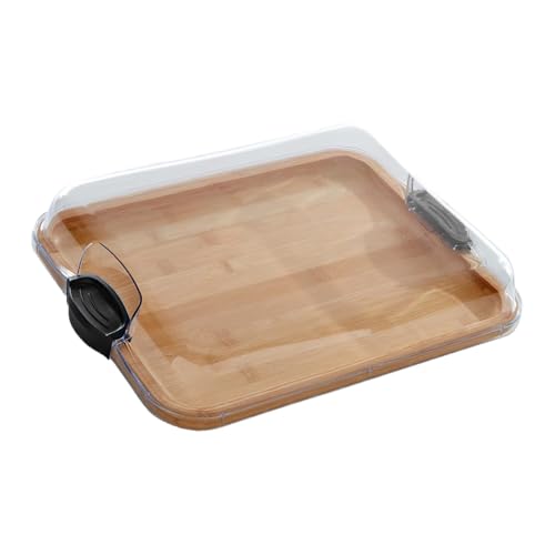 Tabla para queso – Tabla de salchichas cubierta con tapa | Práctico artículo de cocina de madera | Plato para servir frutas | Platos de cocina para Navidad, San Valentín y Acción de Gracias