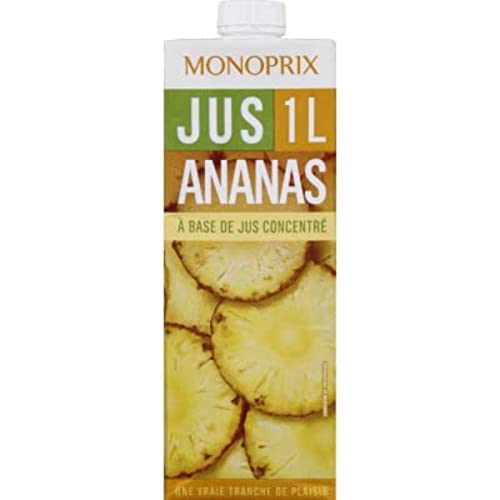 Monoprix Jus d'ananas à base de jus concentré - La brique de 1L