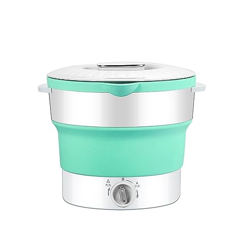 Folding Electric Cooker 1.2L,for Ramen, Egg, Pasta, Dumpling, Soup, Porridge 220V,Stainless Steel Multi-Function Hot Pot Collapsible Cookware