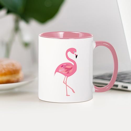Taza de Cerámica 11 oz CafePress Blanco/Rosa Interno miniatura 4