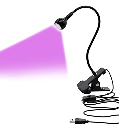 D&eacute;tecteur de tr&eacute;sorerie UV et lampe de bureau clip LED rechargeable - 2
