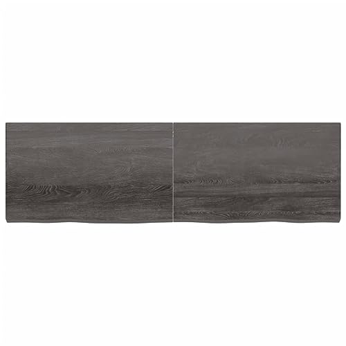 Estantería de pared para jardín en madera maciza de roble con acabado gris oscuro 4
