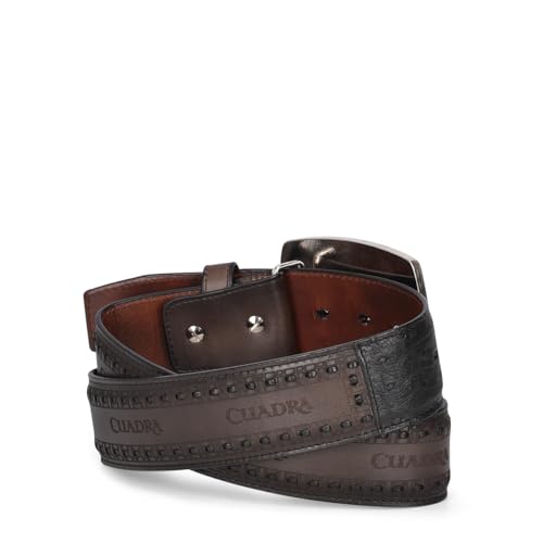 Cuadra Men's Cowboy Belt in Genuine Ostrich Leather3