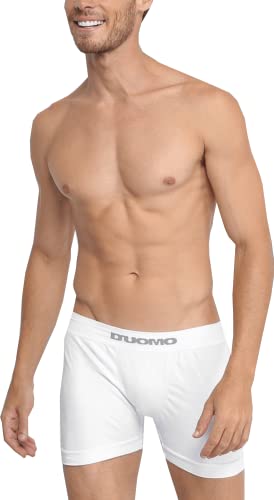 Kit 4 Cuecas Boxer Algodão, Duomo, Masculino, Branco/Cinza/Preto, G