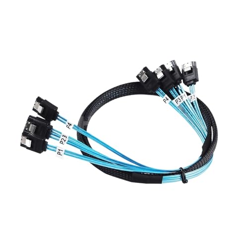 Cable 4 SATA a 4 SATA para tarjeta HBA IT MODE 50 cm