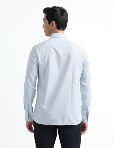 Image of Arrow Checked Slim Fit Mens Formal Shirt - Cotton, Breathable & Comfortable, Full Sleeves Shirts for Men