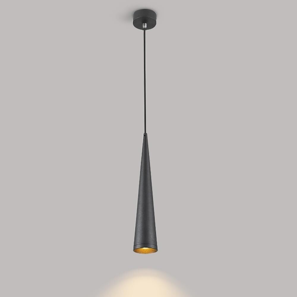 Lampe suspendue LED noir 3000K en aluminium pour îlot de cuisine et restaurant moderne