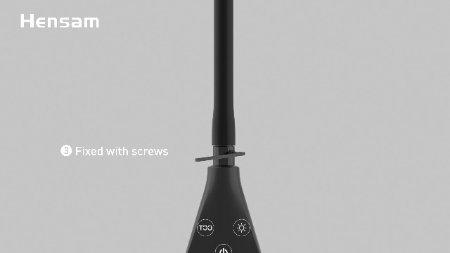 Hensam LED Desk Lamp for Office,Double Head Desk Light with Clamp,Eye-Caring Monitor Light Bar 5 Color Modes,Touch Control Table Lamp for Study,Bedroom,Work,Task,Reading,Power Adapter,12W,1400 Lumen