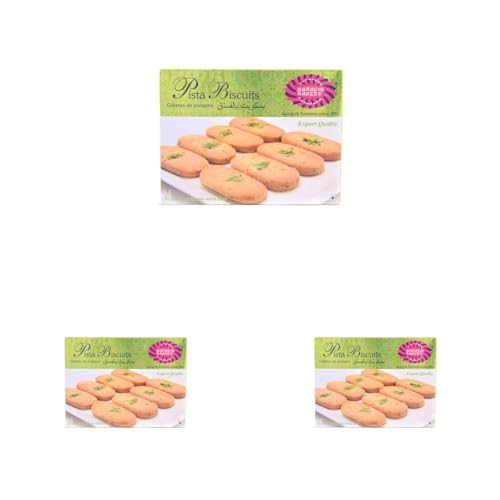 Image of Karachi Bakery Biscuits - Green Pista, 400g (Pack of 3)