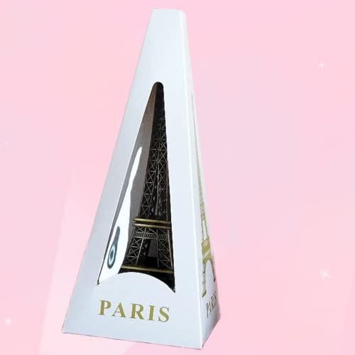 Chinshwehaw Eiffel Tower Statue Decor 7 Inch Alloy Metal Collectible Figurine Replica Souvenir Room French Eiffel Tower Party Decoration Table Stand Holder Gift for Cake Topper