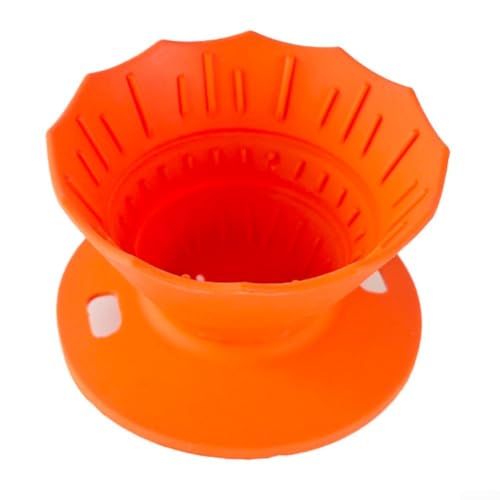 Cafetera plegable de silicona, filtro reutilizable para senderismo, camping, viajes (rojo)