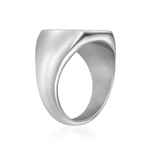 Genuine Turquoise Ring for Men,925 Sterling Silver Vintage Real Black onyx Created Sapphire Gemstone Pinky Thumb Western Ring for Dad Father Husband Simple style Lover, Size 6-142