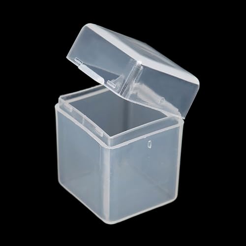 Image of 12 Pcs Square Bead Organizers (0.98 x 0.95 x 1.38 Inch) - Clear Plastic Beads Storage Containers Box for Jewelry Findings and Art Supplies