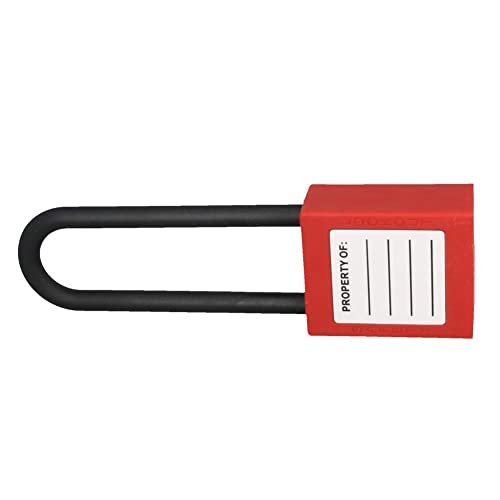 Image of 6mm Lockout Tagout Locks Safety Padlock Loto Locks Keyed Differently PA Lock Out Tag Out Steel Shackle Small Luggage Padlocks Red 1PCS