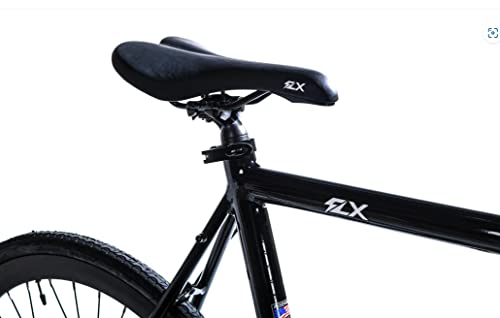 Flx Babymaker Ii Stealth Electric Bike, Ebike, 350 Watt Hub Motor, 70 Mile Range, Gates Carbon Belt Drive, Fixed Gear, Magura 23" (Medium Large) / Platinum/Babymaker Logo #TOP3