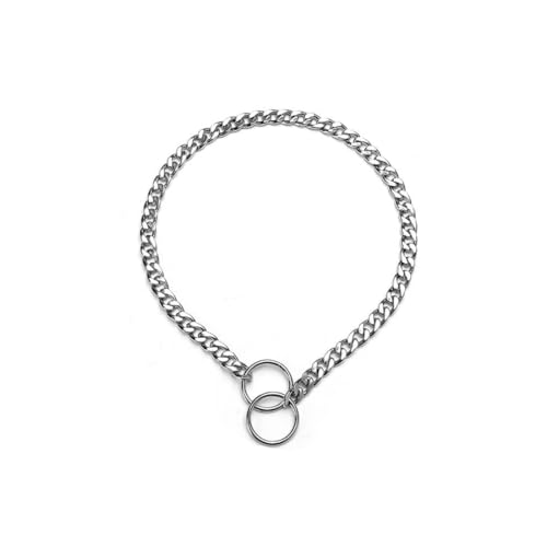 Image of Heavy Duty Choke Swivel Metal Dog Chain - Durable Training Collar with Strong Links & 360 Swivel for Small Dogs (Width 2 MM - Length -15.INCH)
