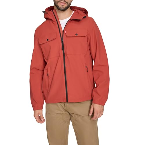 Levi's Men's Hooded Waterproof Arctic Cloth Rain Jacket