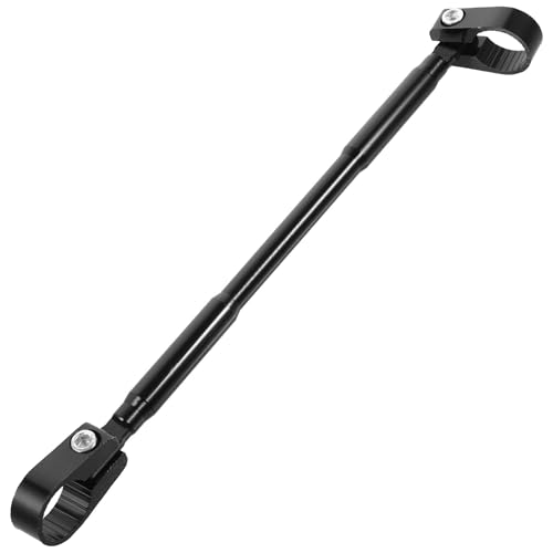 Kichvoe Barre de Renfort Guidon Moto en Fer Noir Barre Transversale D'équilibre Accessoire pour Guidon de Moto Améliore Stabilité et Réduit Vibrations