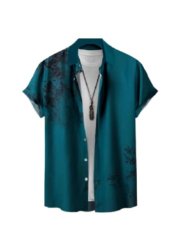 Image of Men's Lycra Digital Print Casual New Shirt Casual Shirts