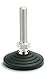 Elesa 325561 Stainless Steel Leveling Element, AISI 304 Stem, M16 Threads, Technopolymer Base, 7.91" Height, 3.94" Diameter, 5600 lb. Max Static Load (Pack of 4)