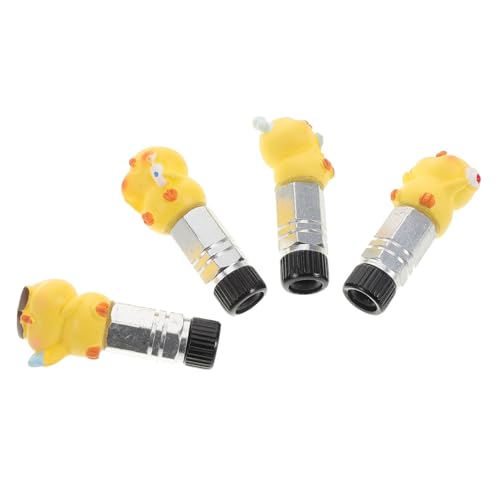 4Pcs Tapas decorativas para válvula de bicicleta para vástagos de válvula de neumáticos Tapas de ciclismo elegantes para mejorar el atractivo estético Diseño de adaptador duradero y versátil para todos los ciclistas