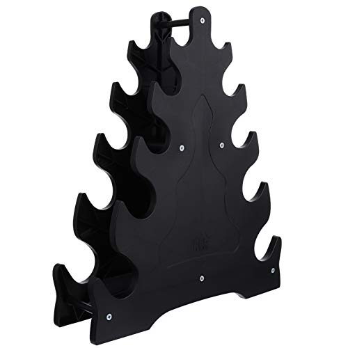 KICHOUSE 1Pc Dumbbell Storage Rack Equipment Stand for Home Gym Durable Material Stable Secure Dumbbell Bracket Unique Leaf Shape Decor Space Saving