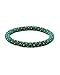 Humble Hilo Handmade Glass Bead Bracelet (Hunter, Sage, White, Small)