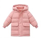 Blczomt Puffer Jacket for Teen Girls Winter Coat Warm Cozy Zip Up Long Puffy Jackets Fashion Hooded Fall Coats with Pockets girls winter jackets Pink 11 Years