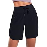 baleaf Women's 7" Athletic Long Running Shorts Workout Gym Quick Dry Hiking Shorts High Waisted Zipper Pocket - Image 2