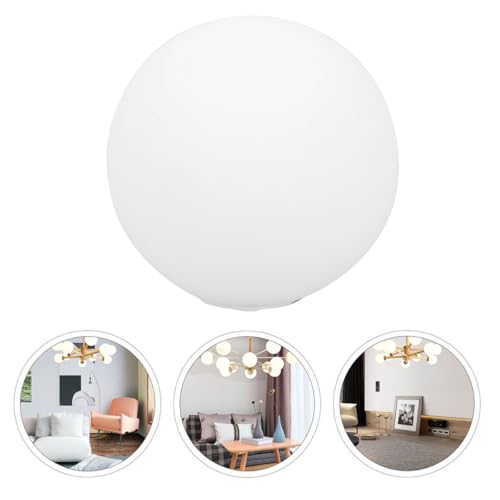 Hohopeti Frosted Glass Lampshade Cover 20cm Round Ceiling Lamp Shade G9 Socket Hanging Light Cover for Home Living Room Decor - Image 5
