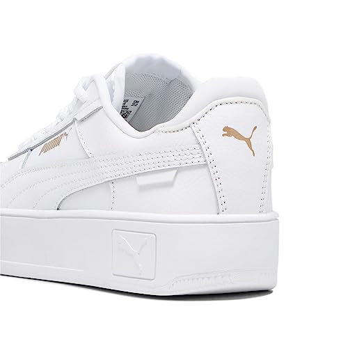 PUMA Carina Shoes Sneaker, White-White Gold, 12.5 US Unisex Little Kid2